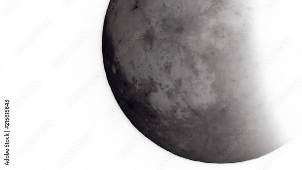 Cinematic news in 4K UHD telescopic view of the total lunar eclipse ...