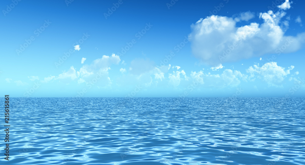 Obraz premium Beautiful sea and clouds sky