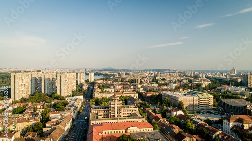 Drone photo of Belgrade and Zemun in Serbia © Nikola Zivic