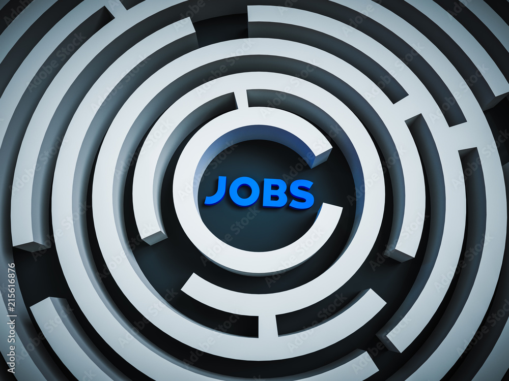 Jobs - text in the center of a maze Jobs - text in the center of a maze