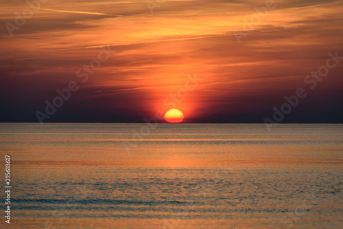 Beatiful sunset in the baltic sea