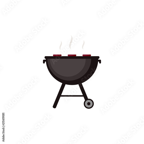 Bbq icon sign. Flat style
