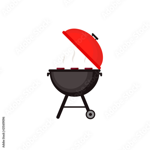 Bbq icon sign. Flat style