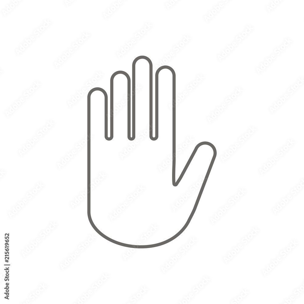 Hand icon sign Hand icon sign