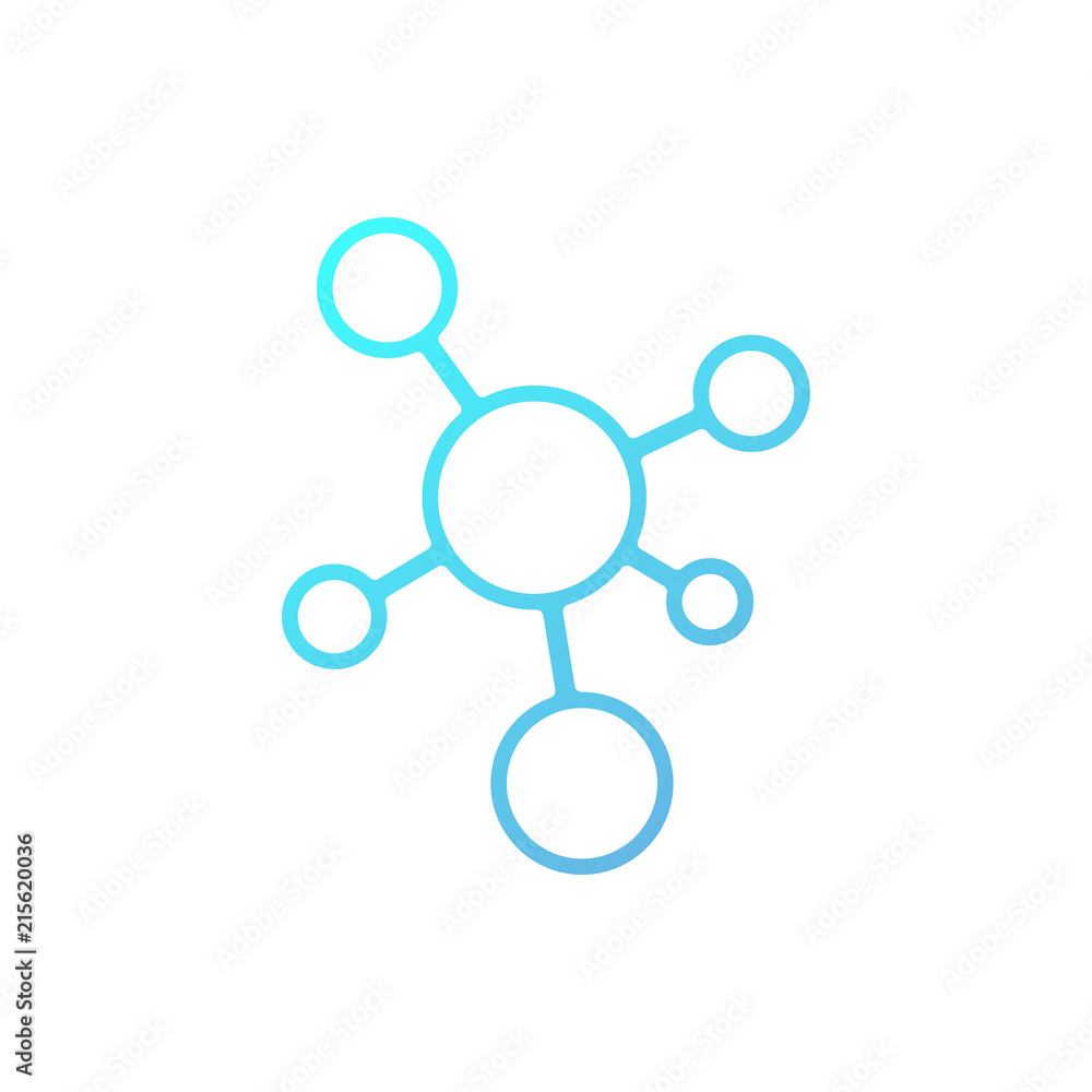Molecule icon sign Molecule icon sign