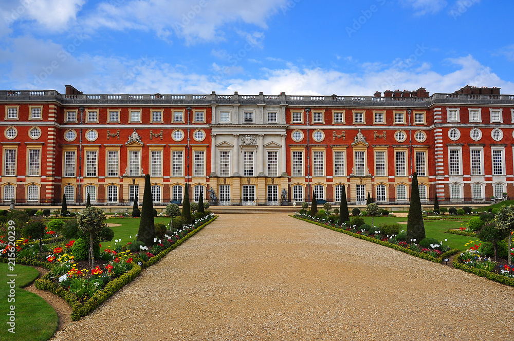 Hampton Court palace in spring, London, UK