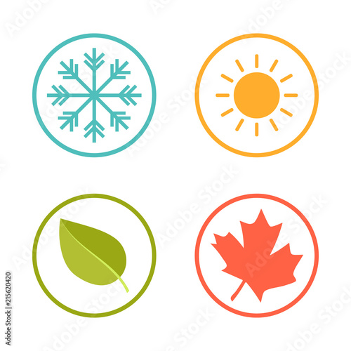 4 seasons icons set