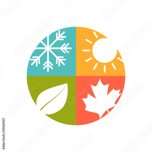 4 seasons icons set