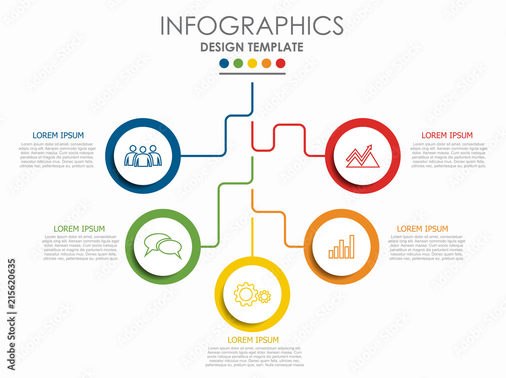 Fototapeta premium Infographic design template with place for your data. Vector illustration.