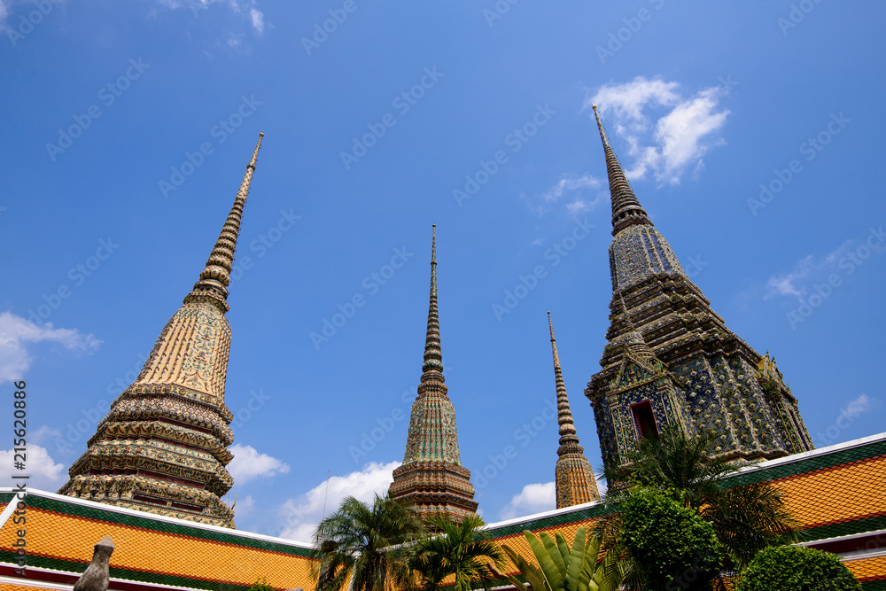 Fototapeta premium Wat Pho or Wat Phra Chetuphon Vimolmangklararm Rajwaramahaviharn is one of Bangkok's oldest temples, it is on Rattanakosin Island, directly south of the Grand Palace.