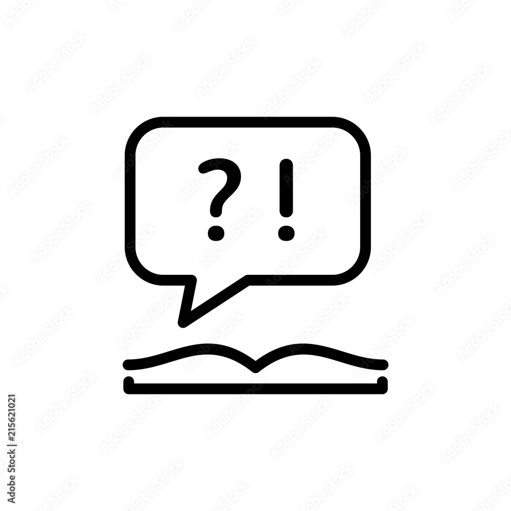 Book icon simple flat style outline illustration