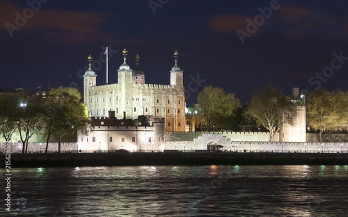 Tower of London at night, United Kingdom of Great Britain and Northern Ireland