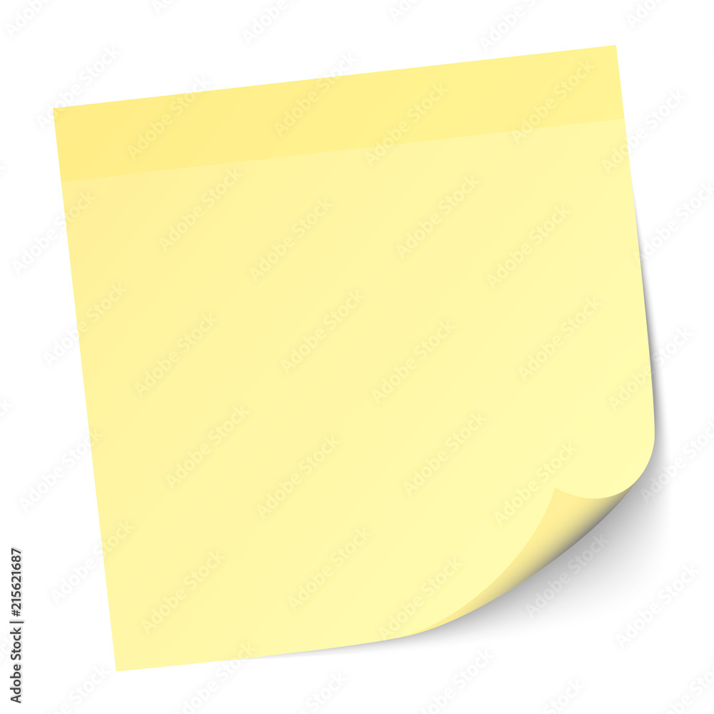 Single Yellow Stick Note Single Yellow Stick Note