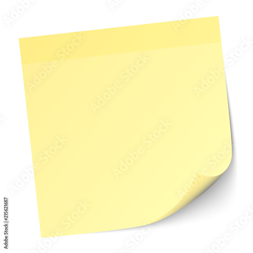 Single Yellow Stick Note