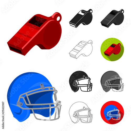 Different kinds of sports cartoon,black,flat,monochrome,outline icons in set collection for design. Sport equipment vector symbol stock web illustration.