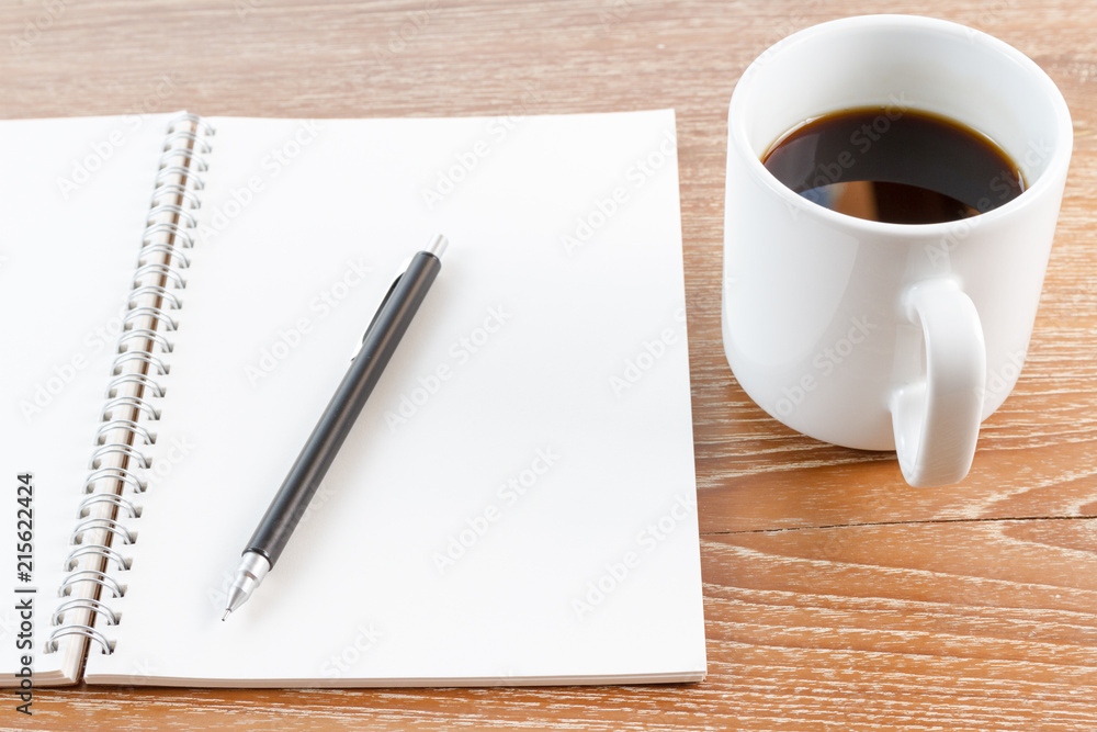 notebook and coffee notebook and coffee