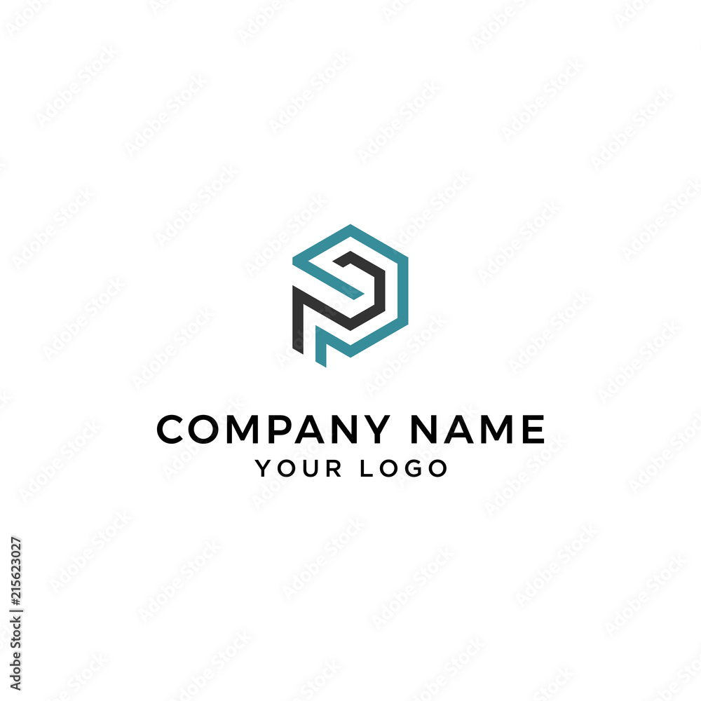 Design logo Vector Geometric Creative Alphabet Letter P Design logo Vector Geometric Creative Alphabet Letter P