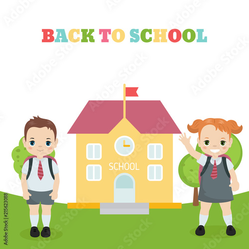Happy school kids