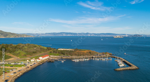Golden Gate Bridge, Crissy Field, Alcatraz island, San Francisco, California, USA © Mada_cris