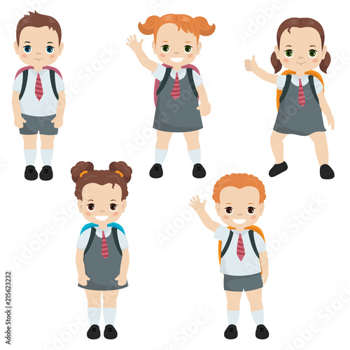 Happy school kids