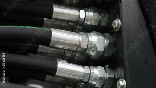 pipes and the hydraulic system of the tractor or excavator