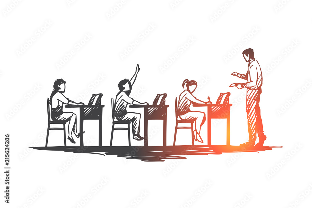 Back to school, study, education, knowledge, learning concept. Hand drawn isolated vector. Back to school, study, education, knowledge, learning concept. Hand drawn isolated vector.