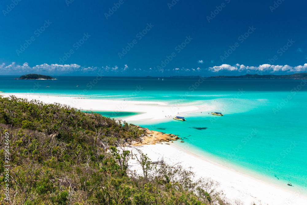 Famous Whitehaven Beach in the Whitsunday Islands, Queensland, Australia