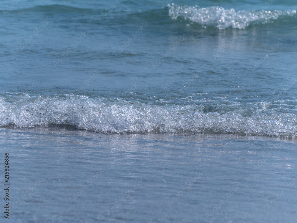 Soft sea water edge , close up shot, selective focus Soft sea water edge , close up shot, selective focus