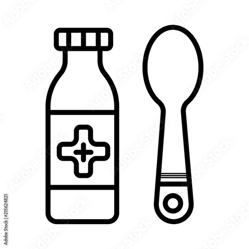 Bottle pouring syrup icon