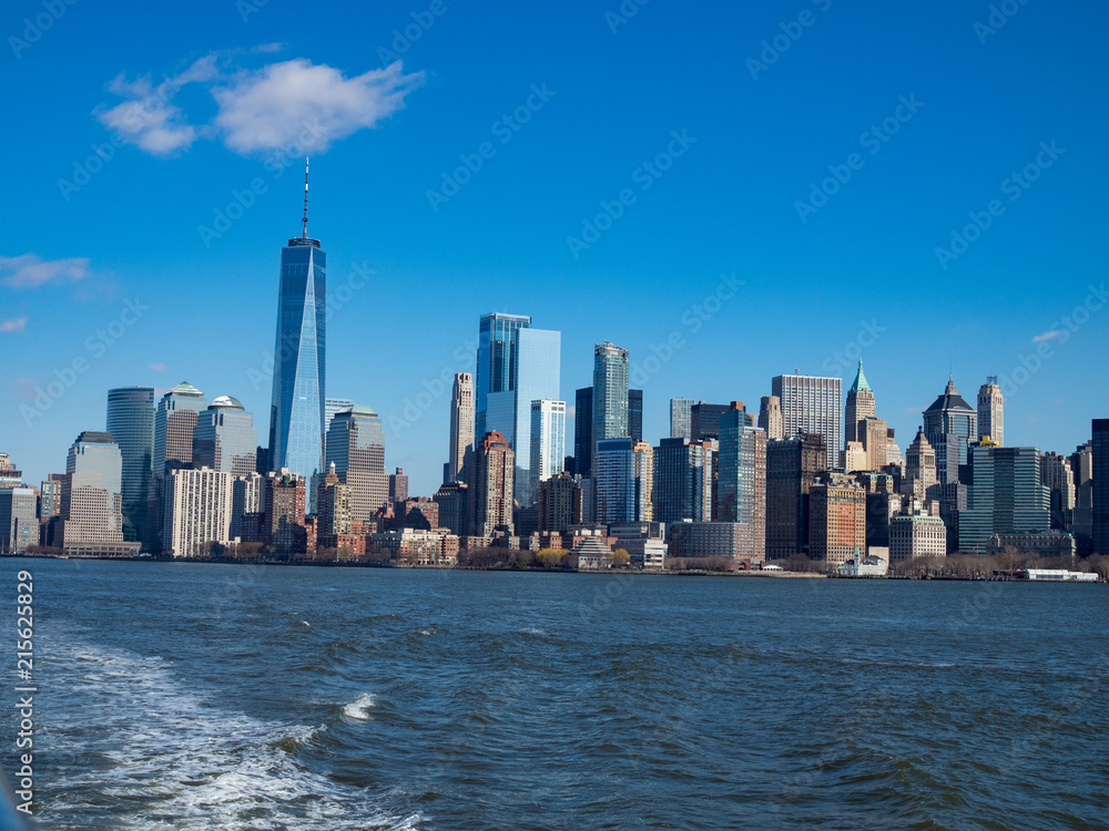 Naklejka premium Landscape at New York City Manhattan ニューヨーク マンハッタン