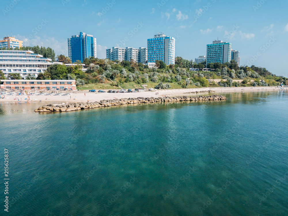 Aerial Drone View Of Neptun-Olimp Resort At The Black Sea In Romania Aerial Drone View Of Neptun-Olimp Resort At The Black Sea In Romania