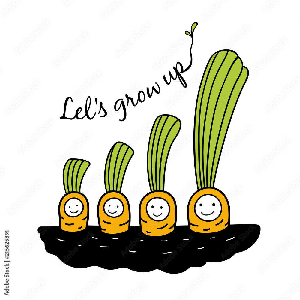 Naklejka premium let's grow up