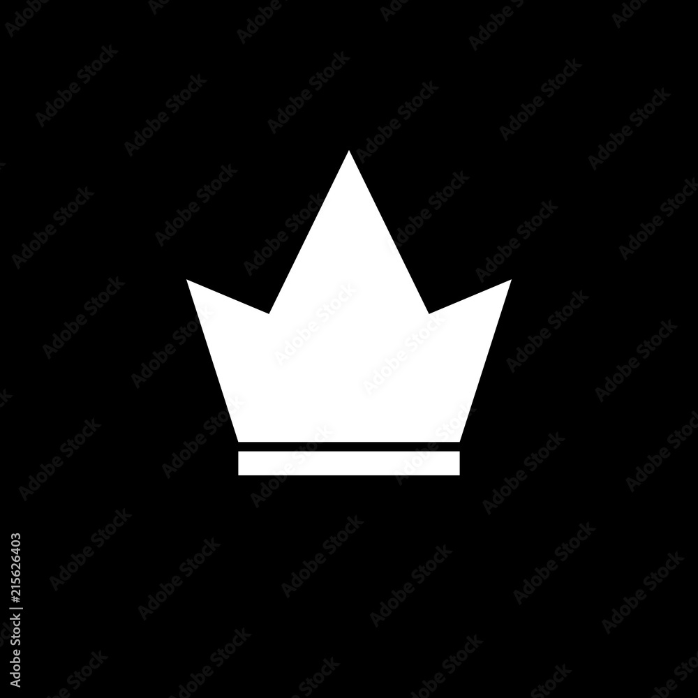 Crown Icon in trendy flat style isolated on black background. Crown symbol for your web site design, logo, app, UI. Vector illustration Crown Icon in trendy flat style isolated on black background. Crown symbol for your web site design, logo, app, UI. Vector illustration