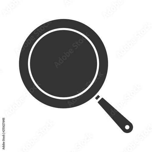 Frying pan glyph icon