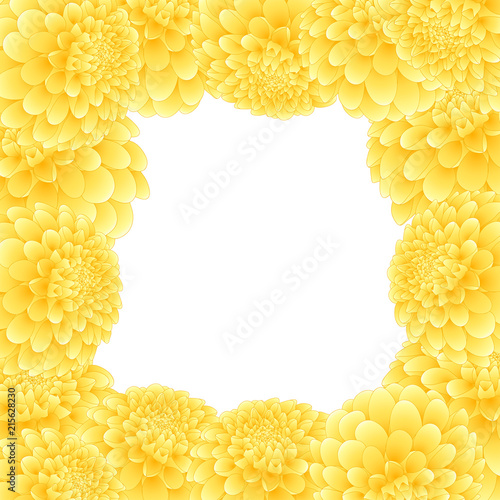 Fototapeta Naklejka Na Ścianę i Meble -  Yellow Dahlia Border