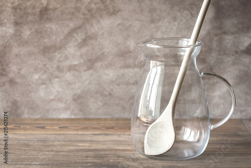 Empty sangria pitcher