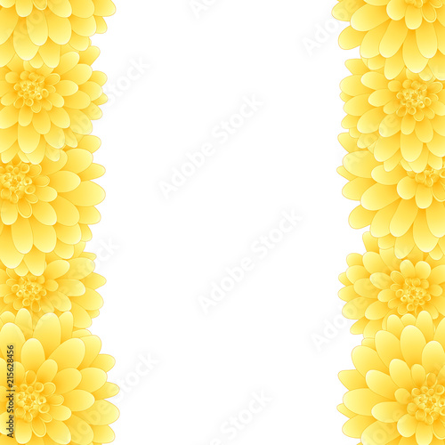 Fototapeta Naklejka Na Ścianę i Meble -  Yellow Dahlia Border Style 2