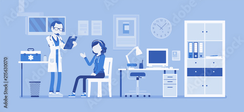 Therapist doctor consulting patient