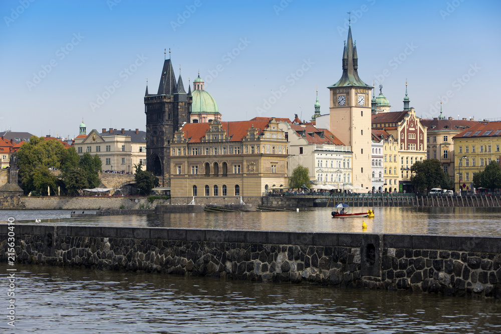 Prague - the old city and Vltava Embankment, the Czech Republic..