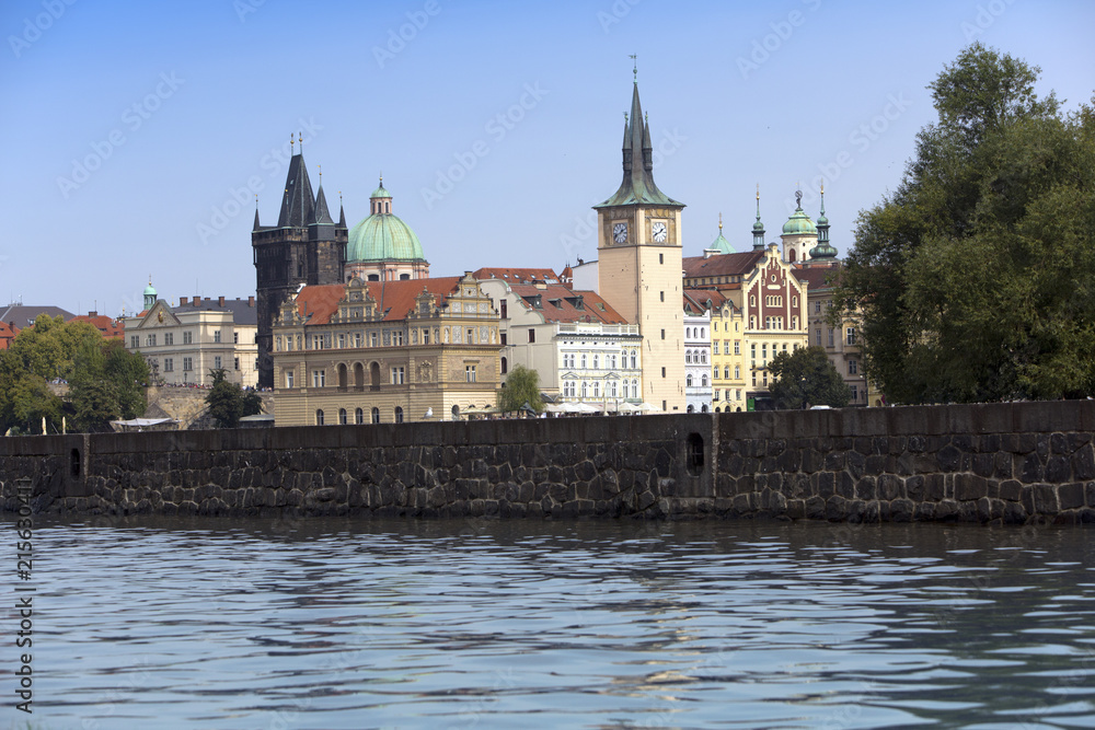 Prague - the old city and Vltava Embankment, the Czech Republic..