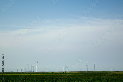 Wind generator turbines at green fields