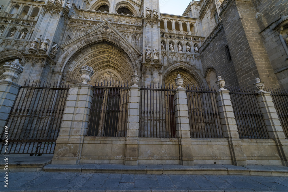 Toledo - Cathedral Primada Santa Maria de Toledo facade spanish church Gothic style