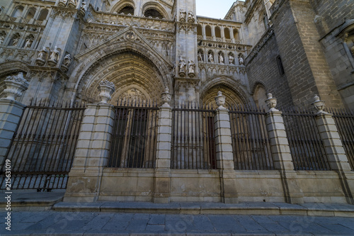 Toledo - Cathedral Primada Santa Maria de Toledo facade spanish church Gothic style
