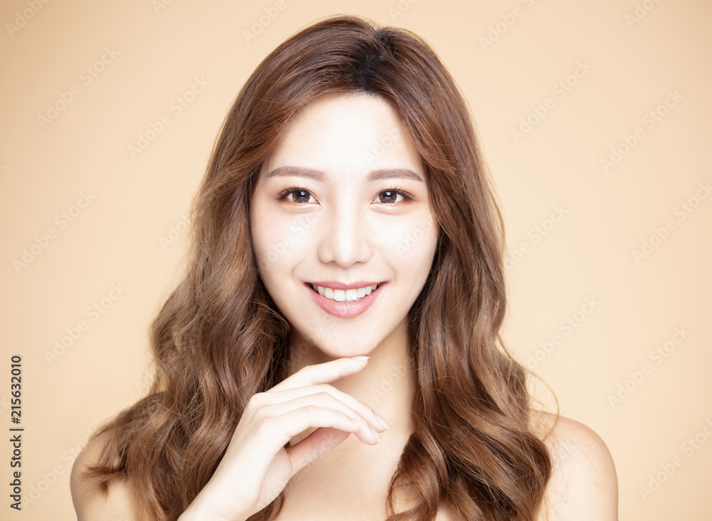 young woman with natural makeup and clean skin young woman with natural makeup and clean skin