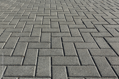 surface paved with road tiles