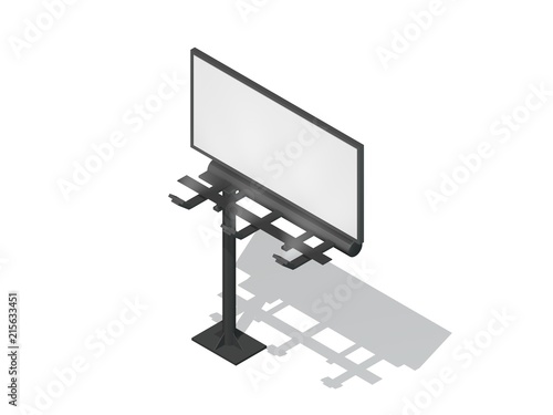 Blank billboard. Isolated o...