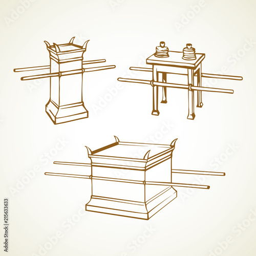 Altar. Vector drawing