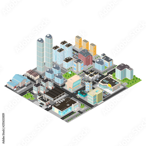 Isometric Vector Metropolis
Large urban cityscape.