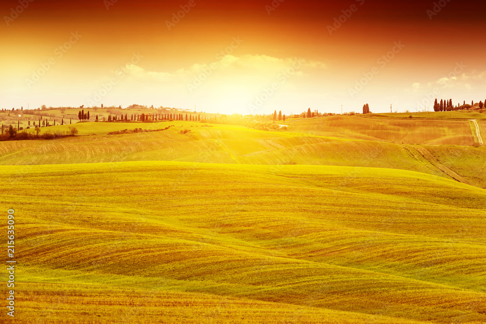 Autumn background of Tuscany 