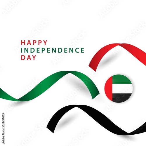 Happy UAE Independent Day Vector Template Design Illustration